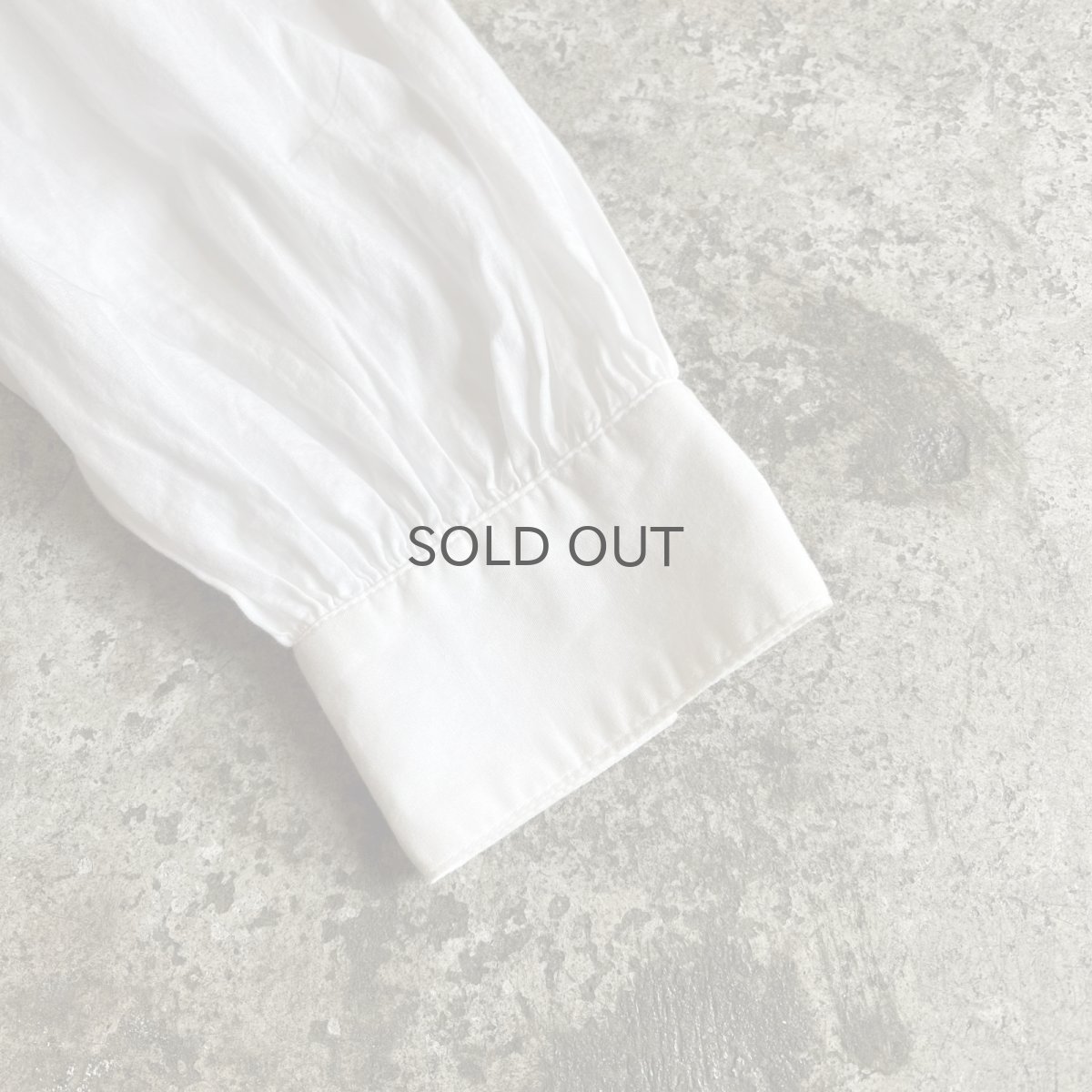 画像5: POINT FRILL DESIGN NO COLLAR L/S BLOUSE / Ladies M (5)