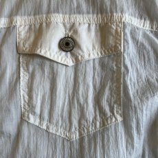 画像11: WHITE COLOR DOUBLE POCKET DESIGN SHEER JACKET / Ladies M (11)