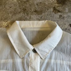 画像9: WHITE COLOR DOUBLE POCKET DESIGN SHEER JACKET / Ladies M (9)