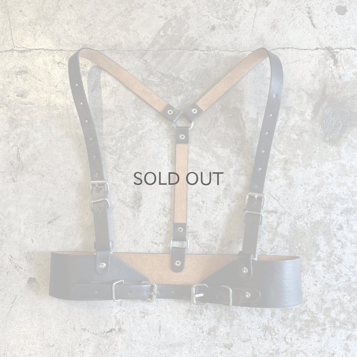 画像1: BLACK COLOR LEATHER DESIGN HARNESS / Ladies S~M (1)
