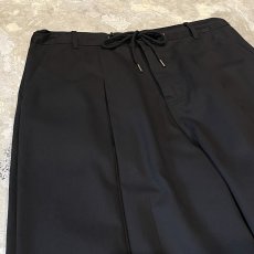 画像3: 【WONDERGROUND】FRONT SLIT DESIGN COCOON PANTS / BLACK / OS (3)