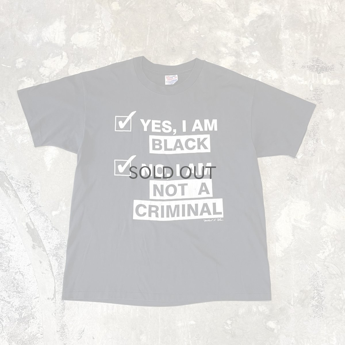 画像1: 80's FRONT MESSAGE PRINTED S/S TEE / Mens XL / MADE IN USA (1)