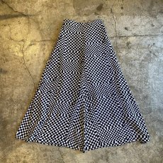 画像1: CHECKRS FLAG ALL OVER PATTERN DESIGN ALINE FLARE SKIRT / W25~W30 (1)