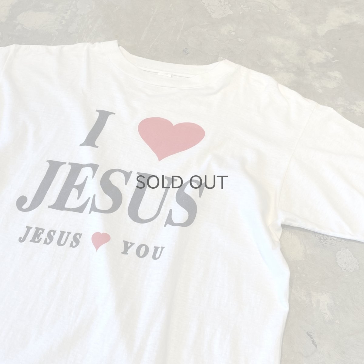 画像4: OLD "I LOVE JESUS" PRINTED S/S TEE / Mens XL (4)