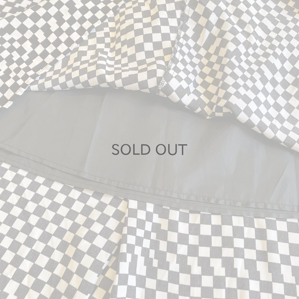 画像6: CHECKRS FLAG ALL OVER PATTERN DESIGN ALINE FLARE SKIRT / W25~W30 (6)