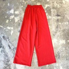 画像2: RED COLOR STRAIGHT SILHOUETTE SWEAT PANTS / ~34 (2)