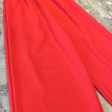 画像5: RED COLOR STRAIGHT SILHOUETTE SWEAT PANTS / ~34 (5)