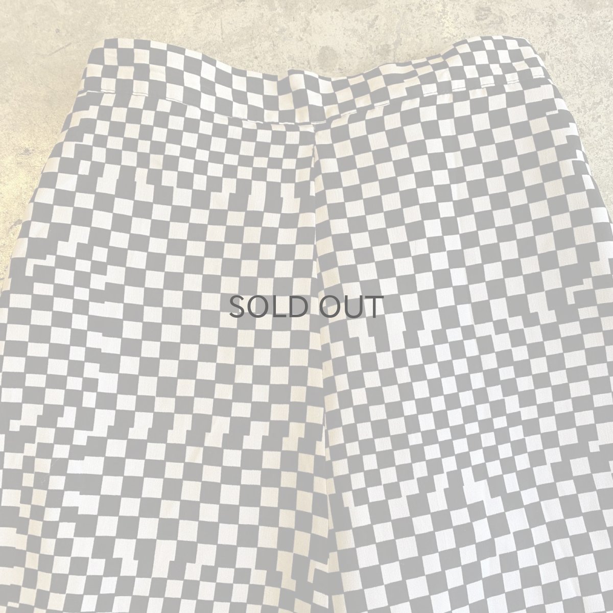 画像4: CHECKRS FLAG ALL OVER PATTERN DESIGN ALINE FLARE SKIRT / W25~W30 (4)