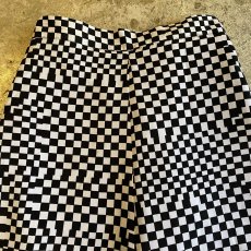 画像4: CHECKRS FLAG ALL OVER PATTERN DESIGN ALINE FLARE SKIRT / W25~W30 (4)
