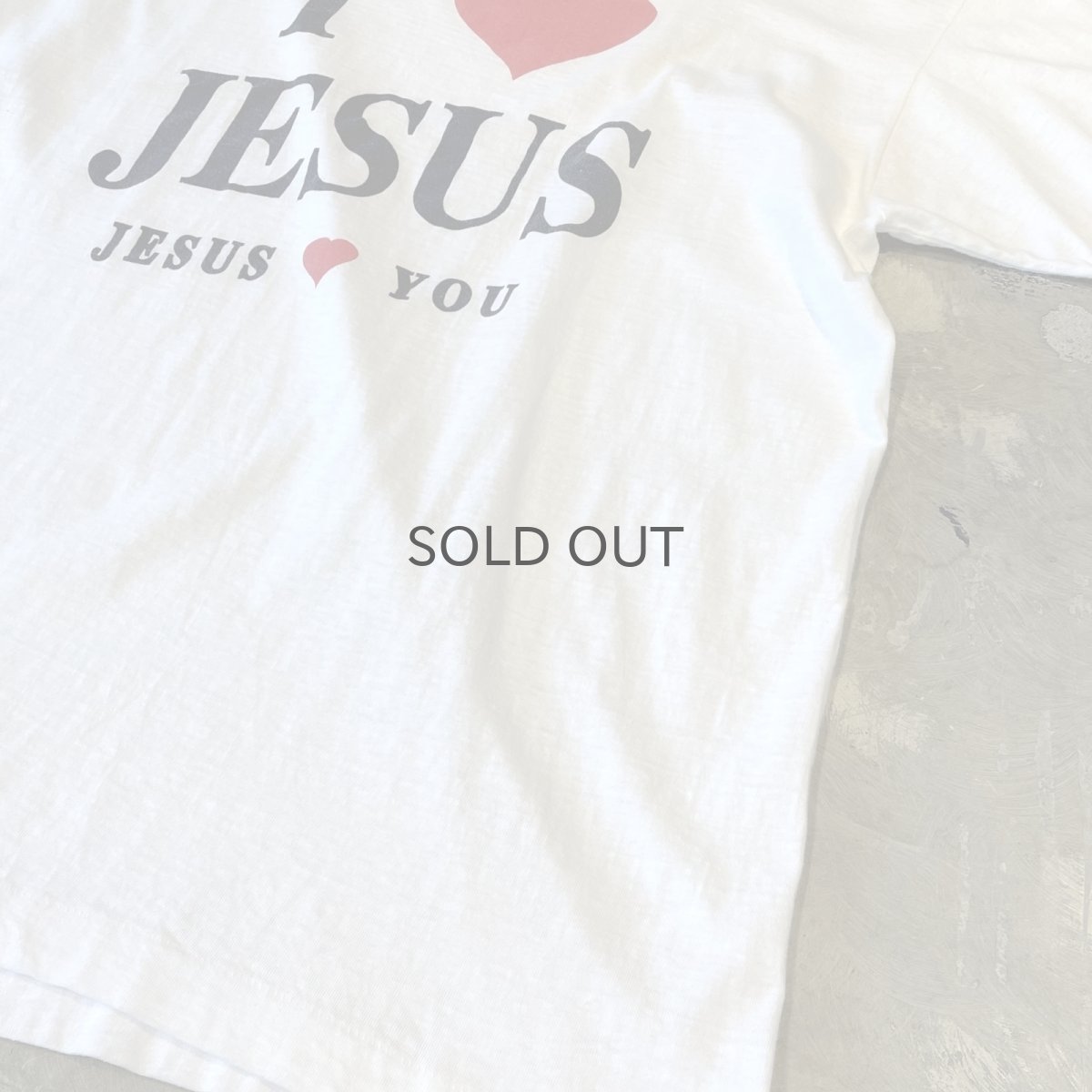 画像6: OLD "I LOVE JESUS" PRINTED S/S TEE / Mens XL (6)