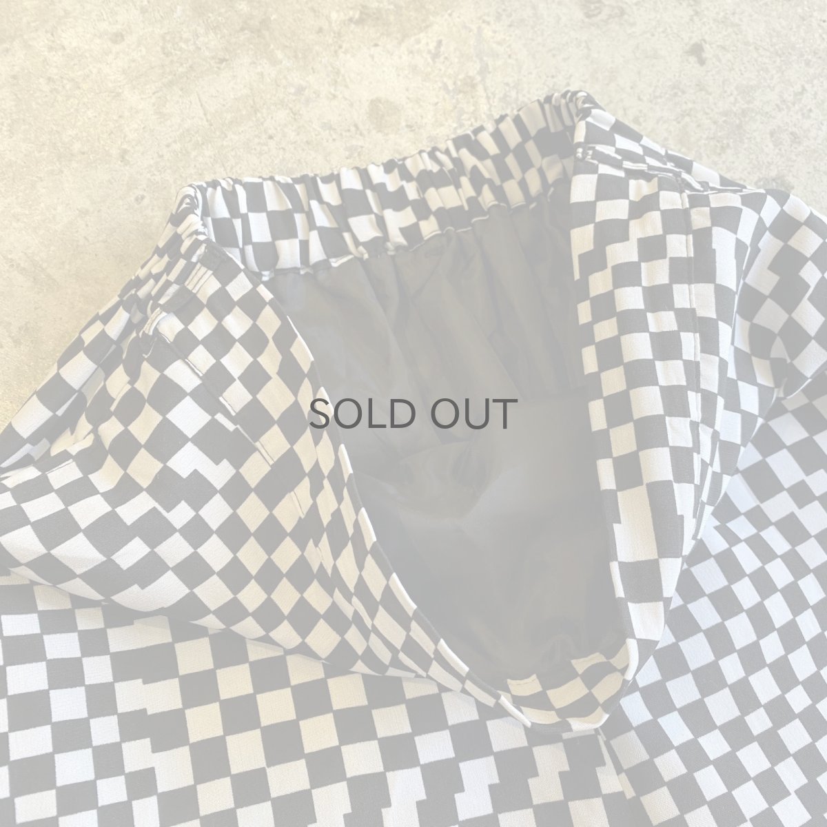 画像8: CHECKRS FLAG ALL OVER PATTERN DESIGN ALINE FLARE SKIRT / W25~W30 (8)