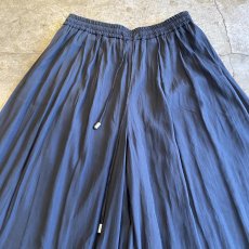 画像4: BLACK COLOR LUSTER DESIGN WIDE PANTS / FREE~W34 (4)