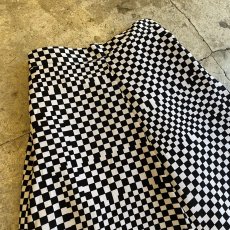 画像3: CHECKRS FLAG ALL OVER PATTERN DESIGN ALINE FLARE SKIRT / W25~W30 (3)