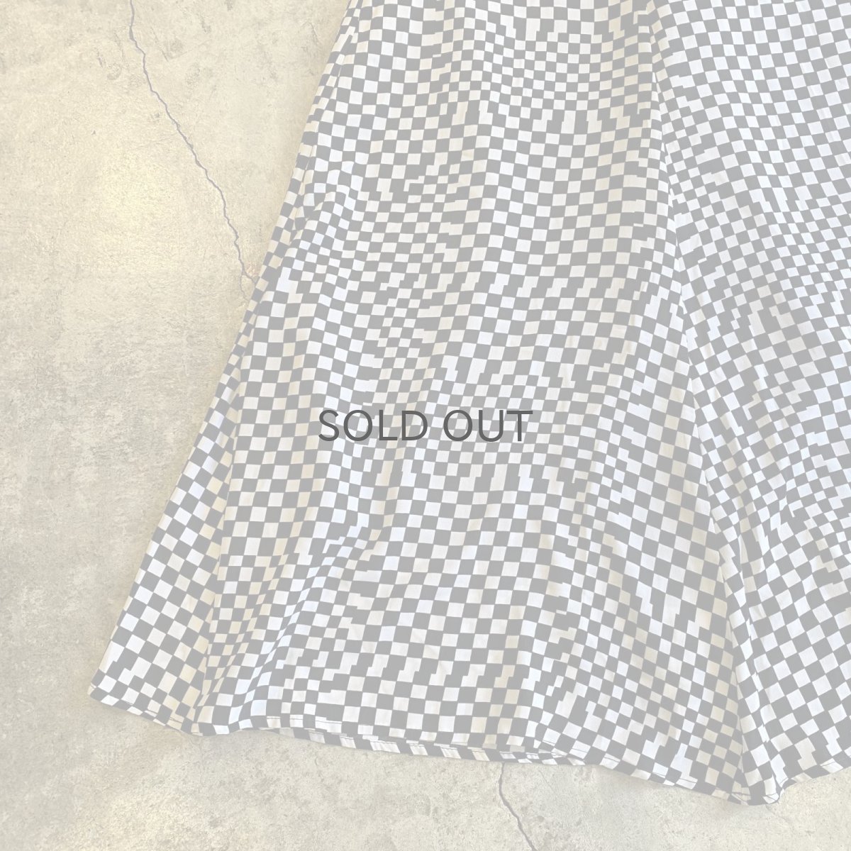 画像5: CHECKRS FLAG ALL OVER PATTERN DESIGN ALINE FLARE SKIRT / W25~W30 (5)