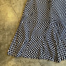 画像5: CHECKRS FLAG ALL OVER PATTERN DESIGN ALINE FLARE SKIRT / W25~W30 (5)