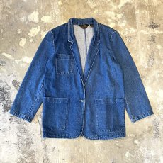 画像1: 【EDDIE BAUER】SINGLE 1B DENIM JACKET / Mens L (1)