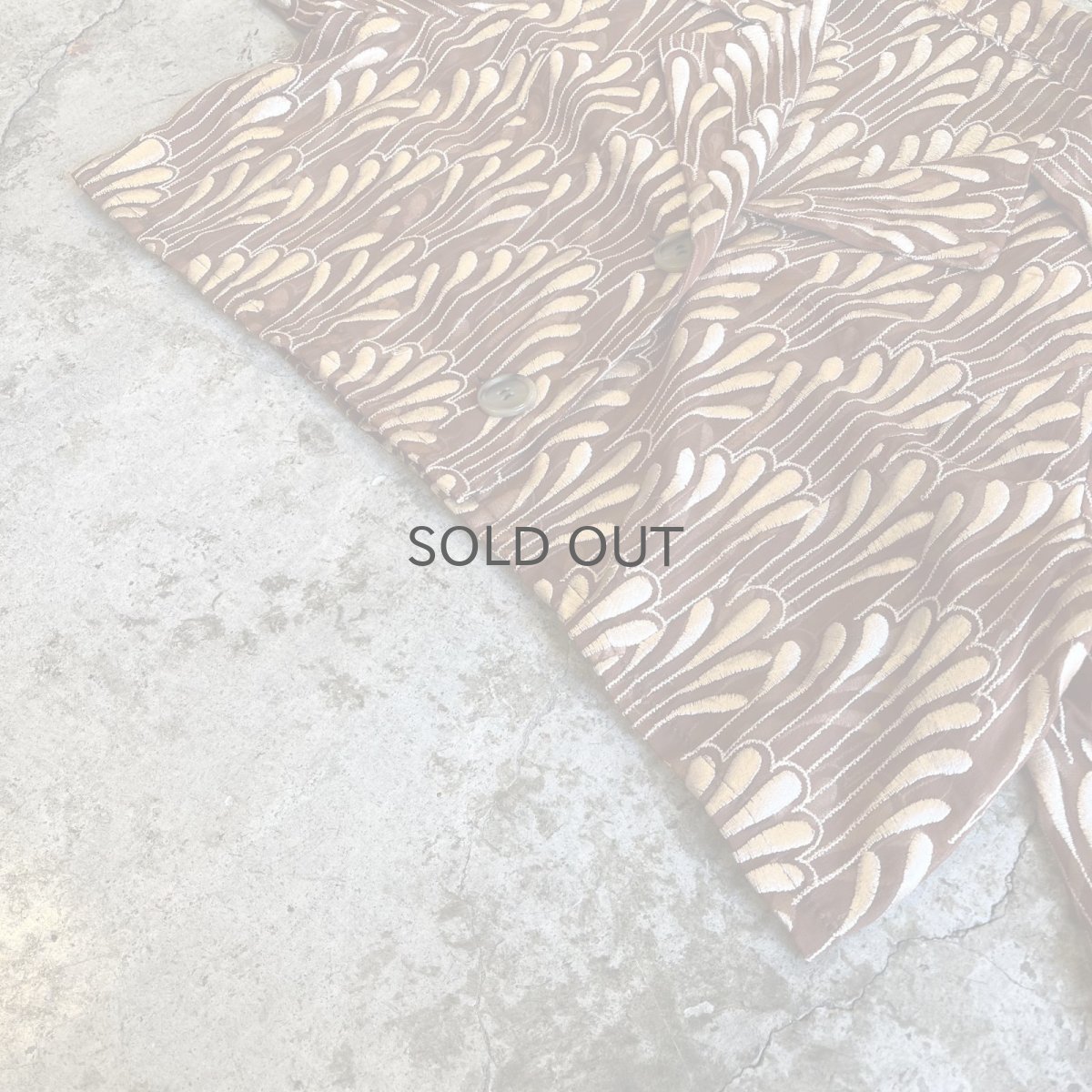 画像4: ALL OVER EMBROIDERY PATTERN SHEER SHORT DESIGN JACKET / Ladies M (4)