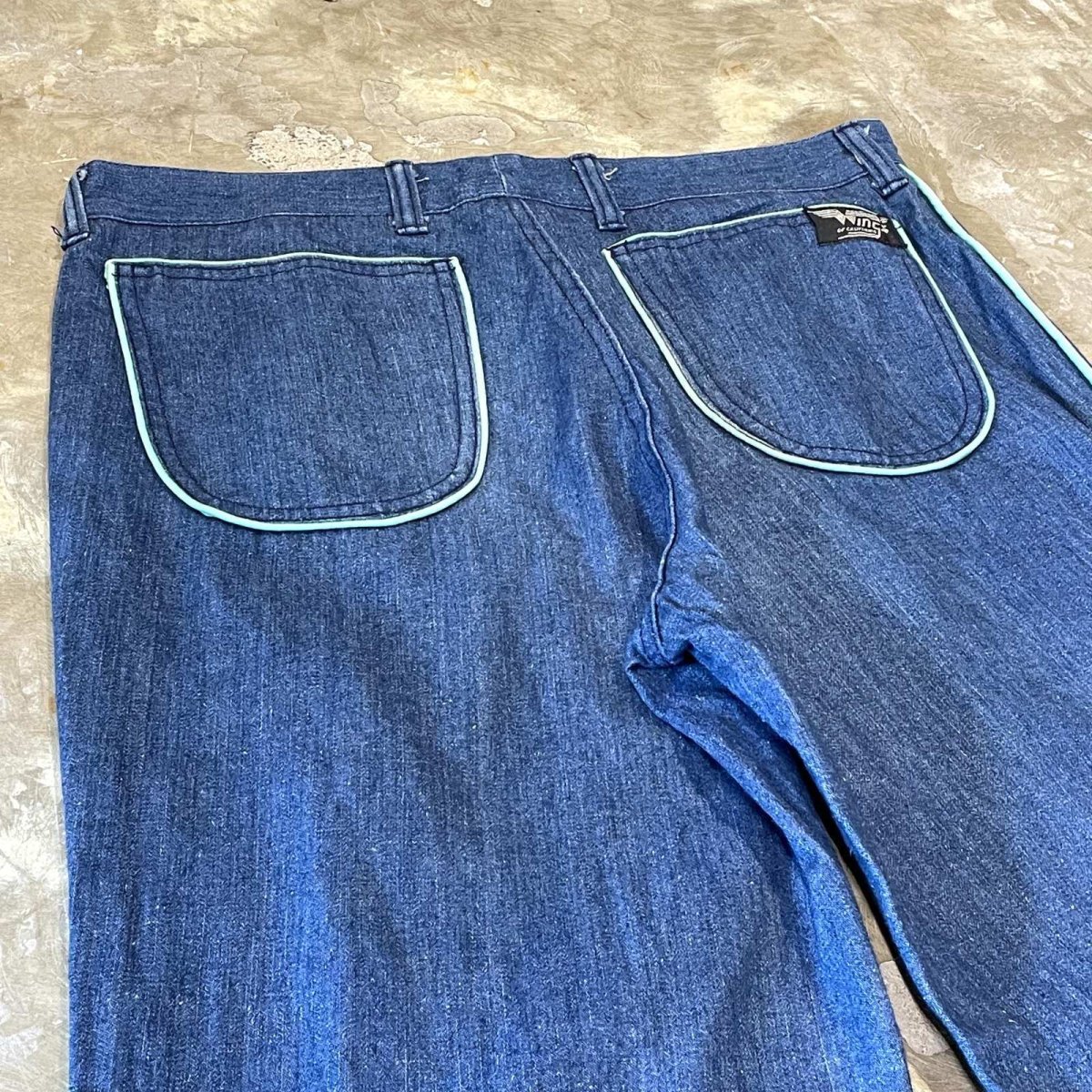 画像9: 70~80's SIDE LINE FLARE SILHOUETTE DENIM PANTS / W32 (9)