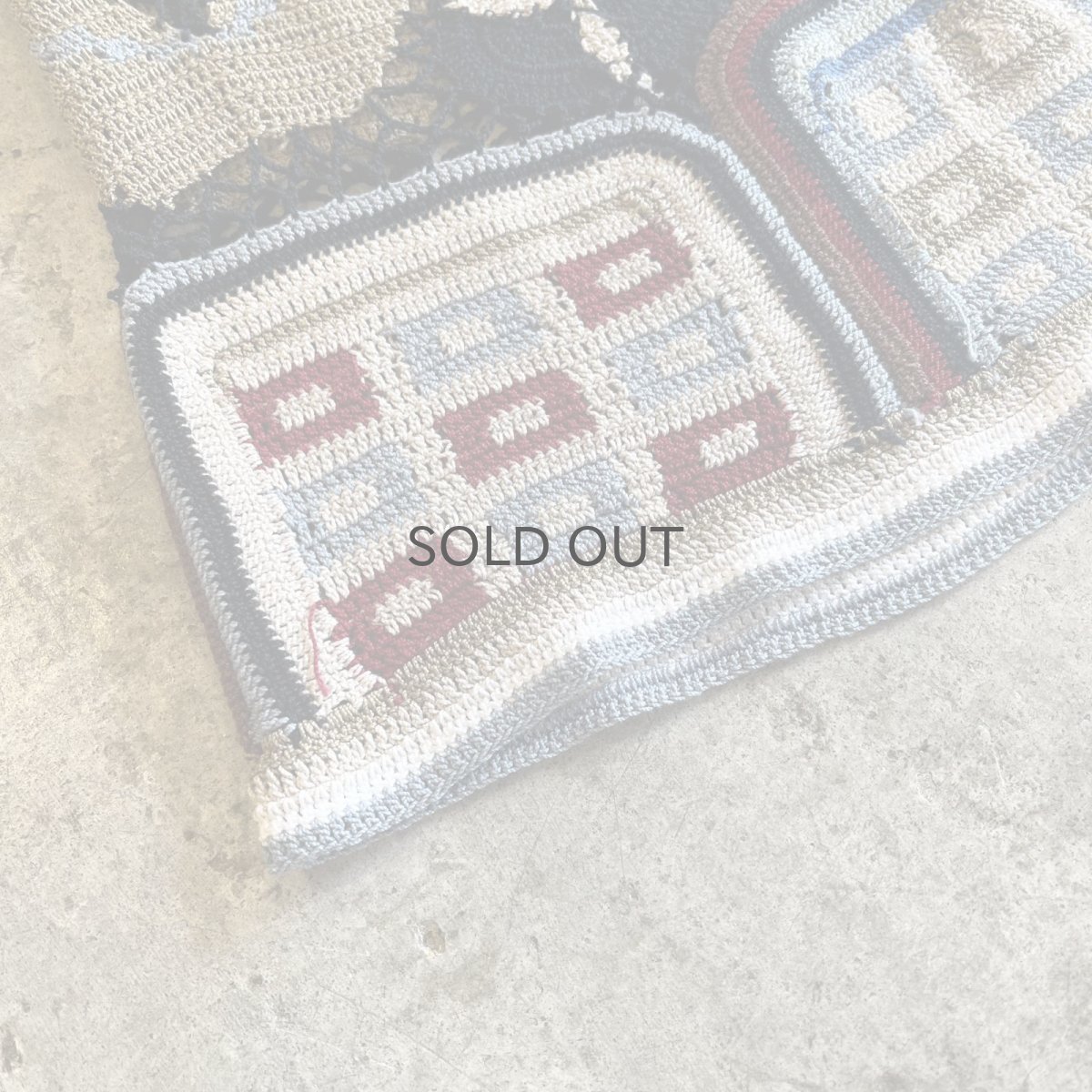 画像3: MIX COLOR PATTERN CROCHET DESIGN VEST / Ladies M (3)