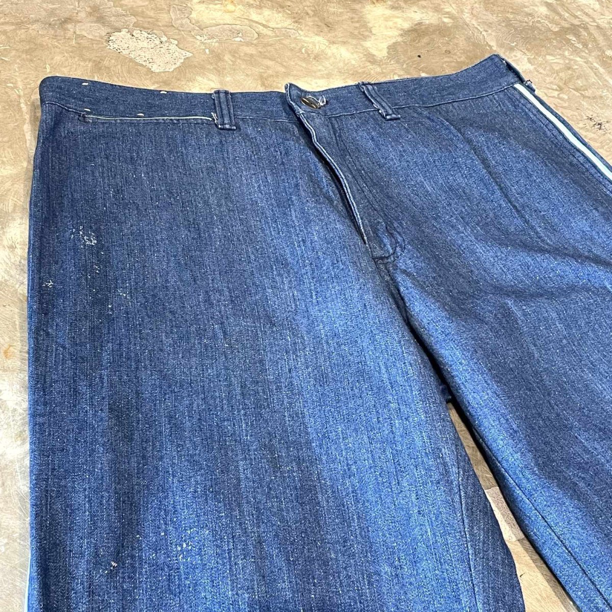 画像3: 70~80's SIDE LINE FLARE SILHOUETTE DENIM PANTS / W32 (3)