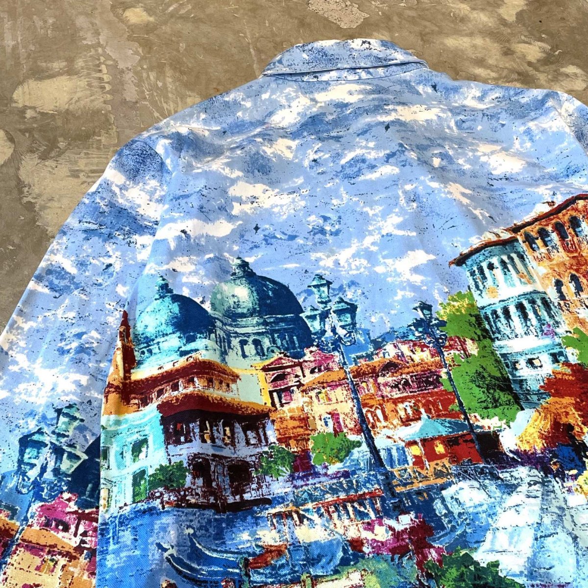 画像9: ALL OVER CITY SCAPE PATTERN DECORATIVE JACKET / Mens L (9)