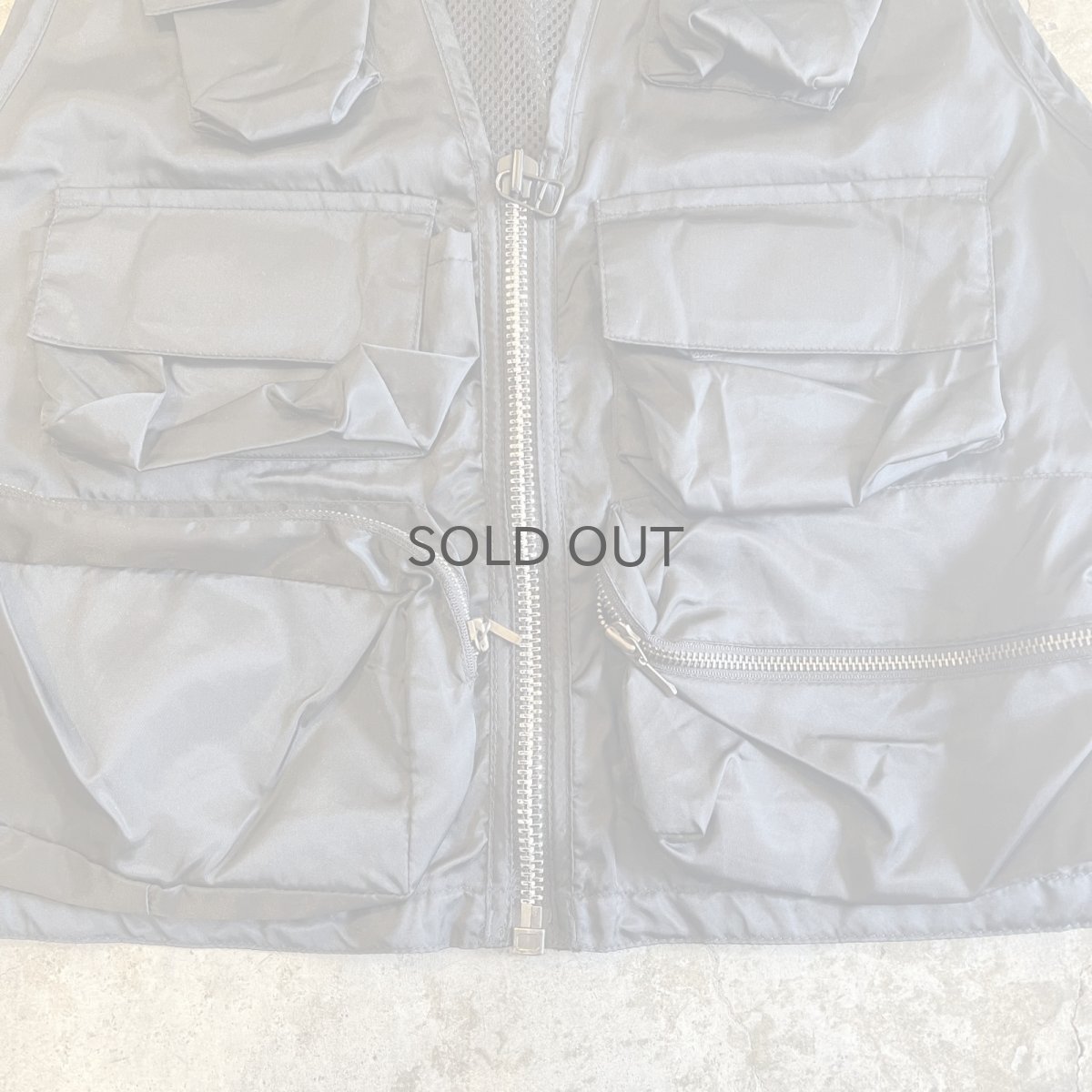 画像9: FRONT 6 POCKET DESIGN BLACK COLOR NYLON VEST / Ladies M (9)