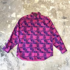 画像1: 90's【LEVI'S】ALL OVER GRAPHIC PATTERN L/S SHIRT / Mens M(L) (1)