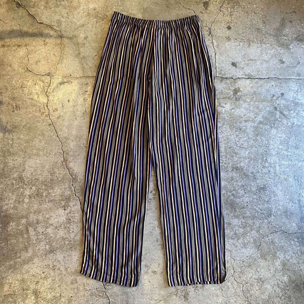 画像2: ALL OVER COLOR STRIPE PATTERN DESIGN RELUX PANTS / FREE~W43 (2)