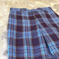 画像3: ALL OVER CHECK PATTERN STRAIGHT SLACKS / W30 (3)