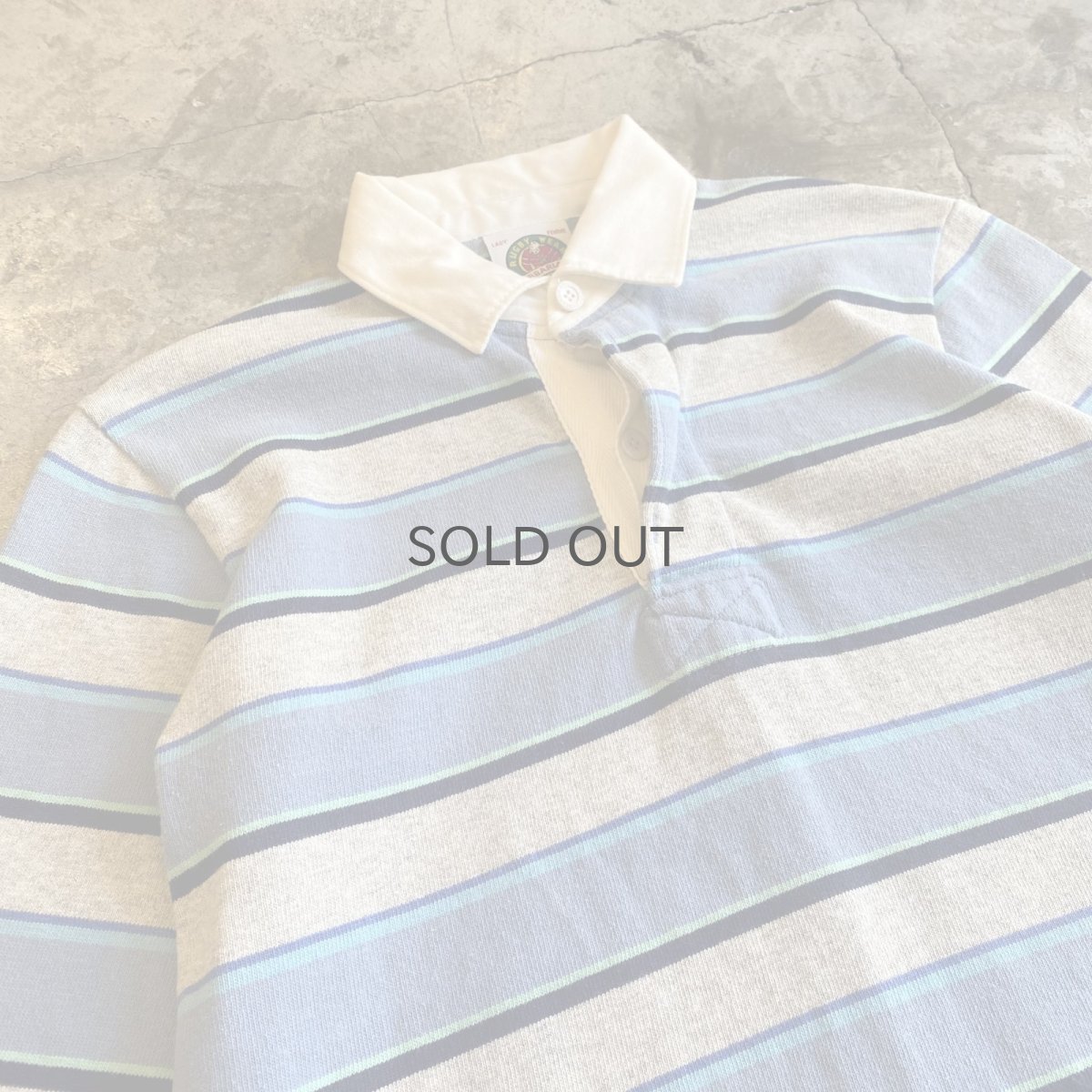 画像3: MULTI BORDER COLOR DESIGN L/S RUGBY JERSEY SHIRT / Ladies M / MADE IN CANADA (3)