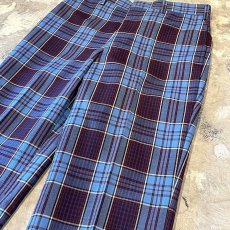 画像4: ALL OVER CHECK PATTERN STRAIGHT SLACKS / W30 (4)