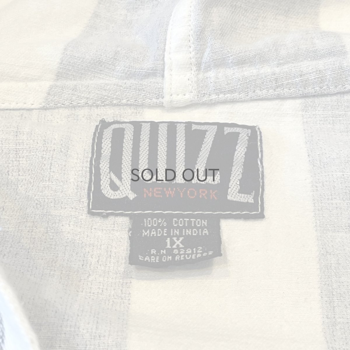 画像12: ALL OVER STRIPE PATTERN COTTON HOODIE JACKET / Mens XL (12)