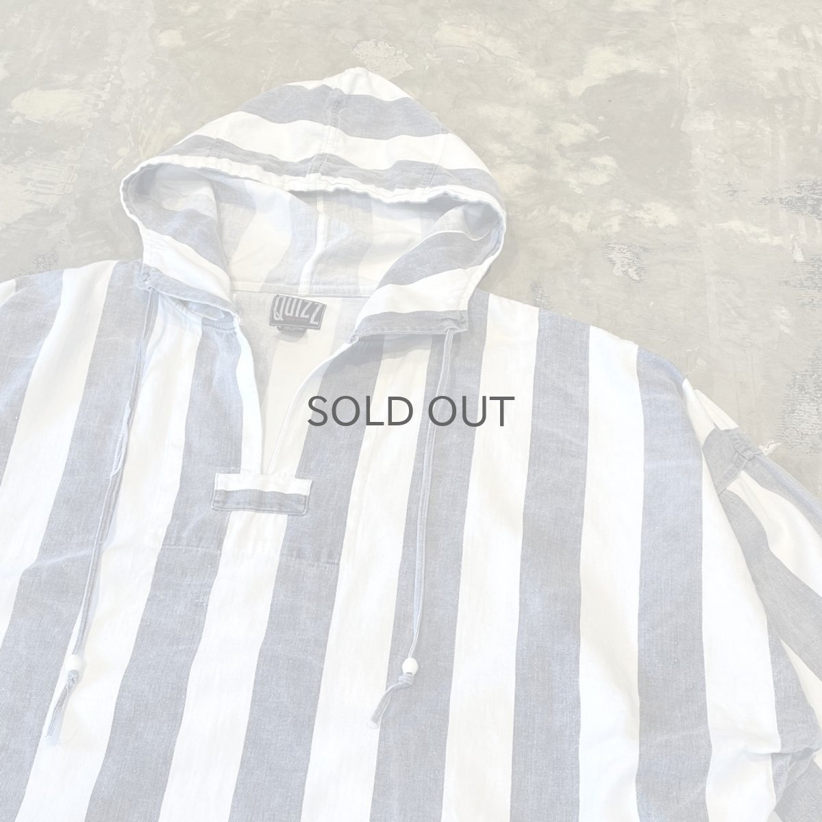 画像4: ALL OVER STRIPE PATTERN COTTON HOODIE JACKET / Mens XL (4)