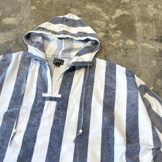 画像4: ALL OVER STRIPE PATTERN COTTON HOODIE JACKET / Mens XL (4)
