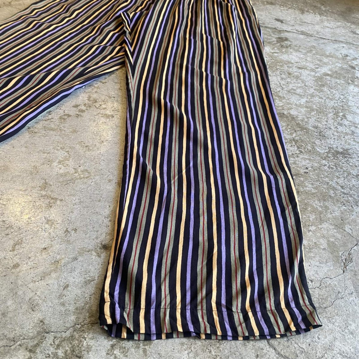 画像5: ALL OVER COLOR STRIPE PATTERN DESIGN RELUX PANTS / FREE~W43 (5)