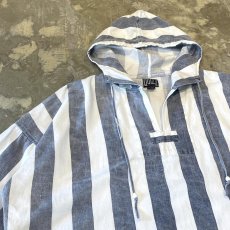 画像3: ALL OVER STRIPE PATTERN COTTON HOODIE JACKET / Mens XL (3)