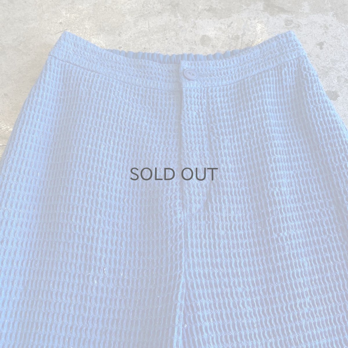 画像4: BLUE COLOR WAFFLE FLARE DESIGN PANTS / W24~W27 (4)