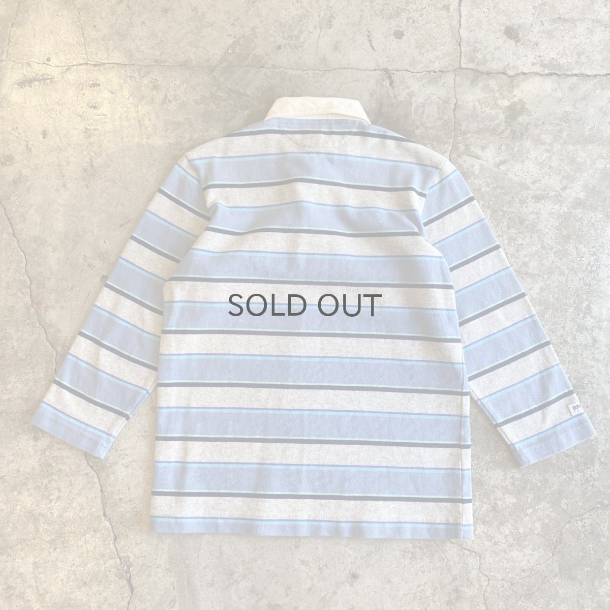 画像2: MULTI BORDER COLOR DESIGN L/S RUGBY JERSEY SHIRT / Ladies M / MADE IN CANADA (2)