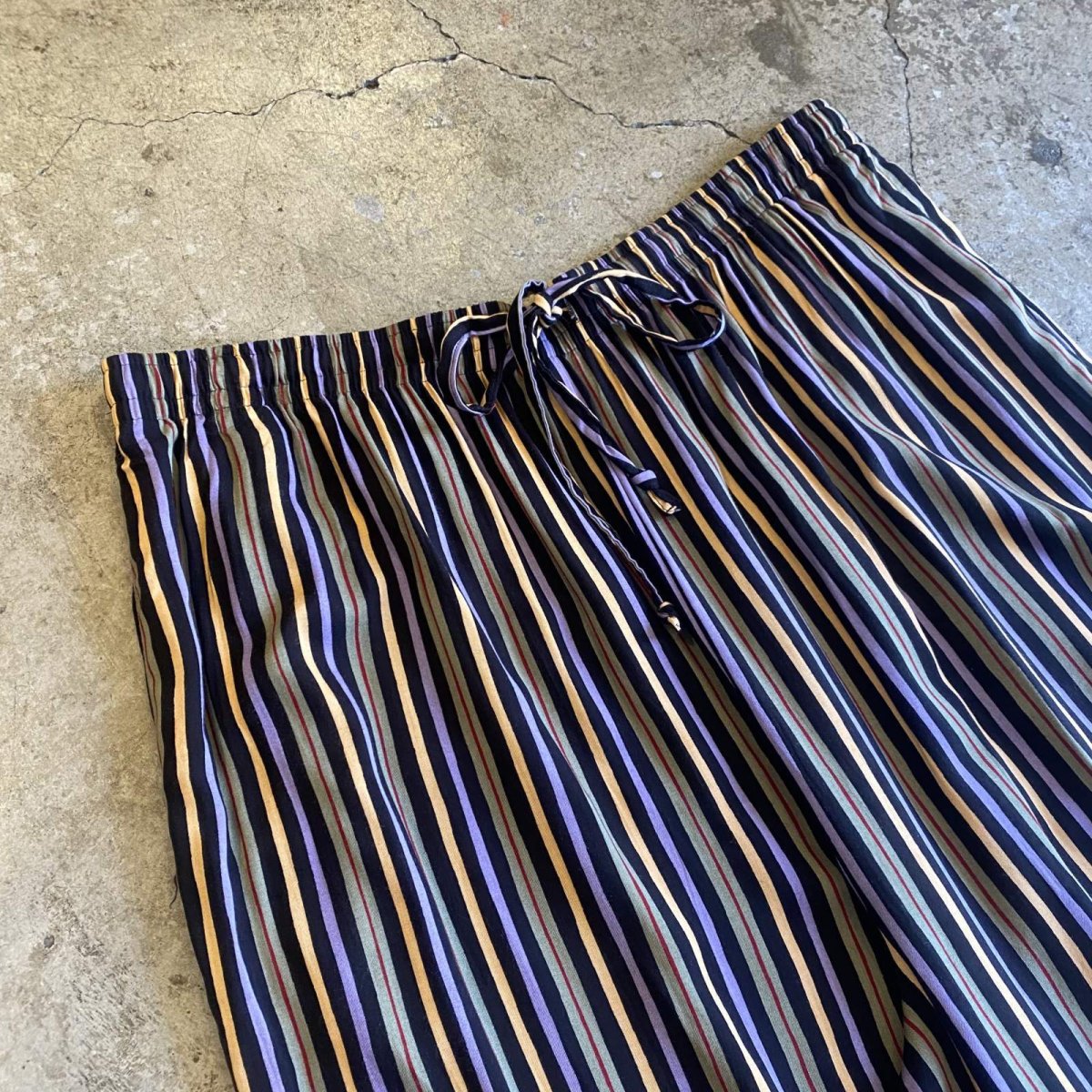画像3: ALL OVER COLOR STRIPE PATTERN DESIGN RELUX PANTS / FREE~W43 (3)