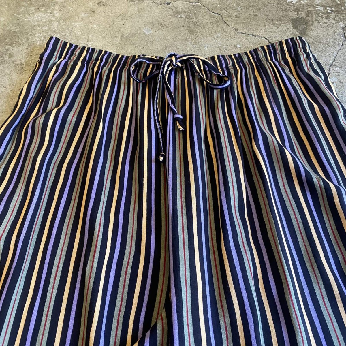 画像4: ALL OVER COLOR STRIPE PATTERN DESIGN RELUX PANTS / FREE~W43 (4)