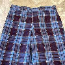 画像11: ALL OVER CHECK PATTERN STRAIGHT SLACKS / W30 (11)
