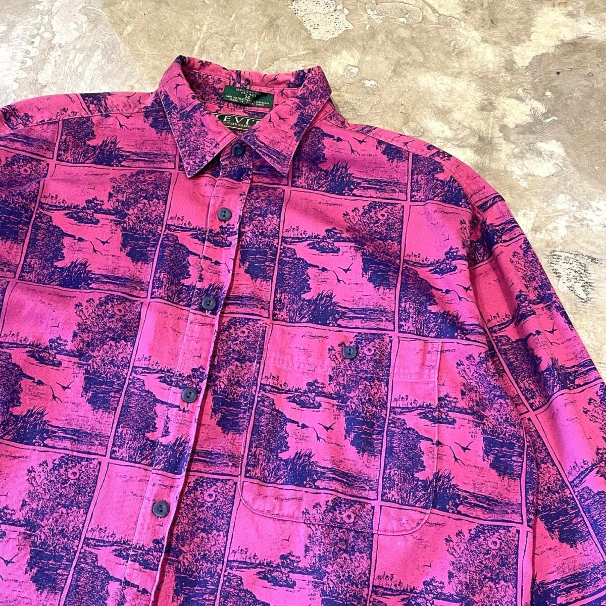 画像4: 90's【LEVI'S】ALL OVER GRAPHIC PATTERN L/S SHIRT / Mens M(L) (4)
