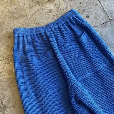 画像10: BLUE COLOR WAFFLE FLARE DESIGN PANTS / W24~W27 (10)