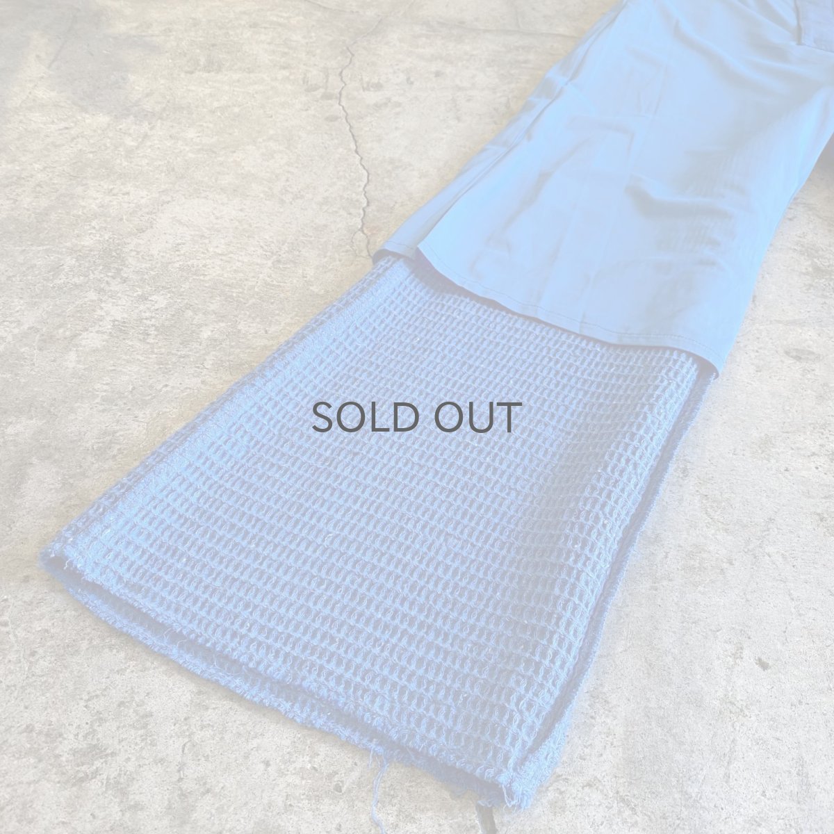 画像9: BLUE COLOR WAFFLE FLARE DESIGN PANTS / W24~W27 (9)