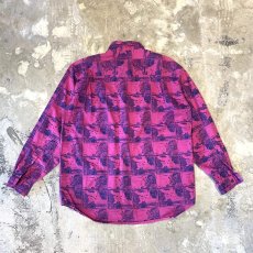 画像2: 90's【LEVI'S】ALL OVER GRAPHIC PATTERN L/S SHIRT / Mens M(L) (2)