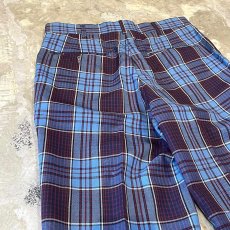 画像9: ALL OVER CHECK PATTERN STRAIGHT SLACKS / W30 (9)
