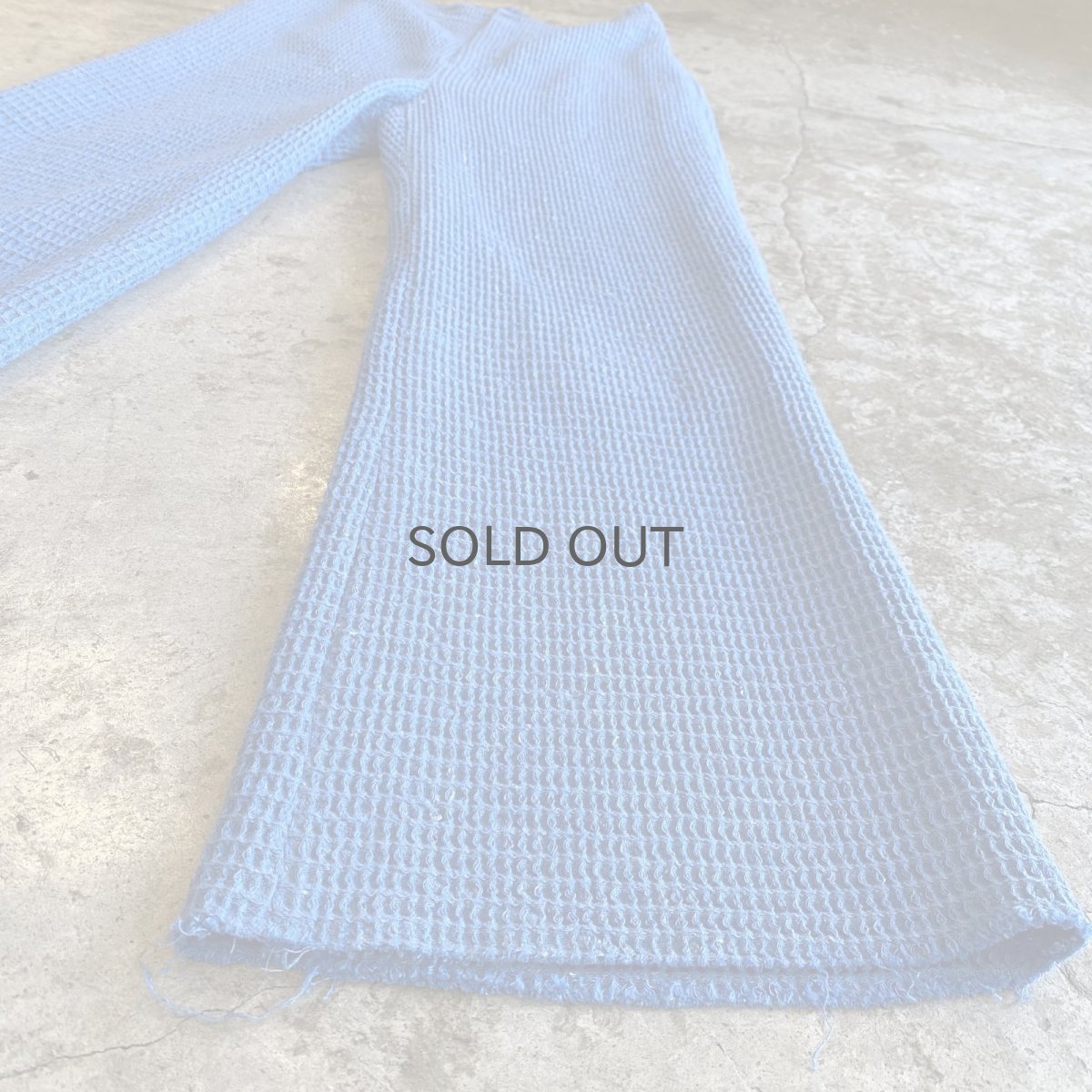 画像5: BLUE COLOR WAFFLE FLARE DESIGN PANTS / W24~W27 (5)