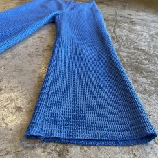 画像5: BLUE COLOR WAFFLE FLARE DESIGN PANTS / W24~W27 (5)