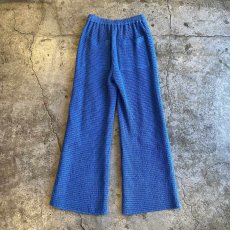画像2: BLUE COLOR WAFFLE FLARE DESIGN PANTS / W24~W27 (2)