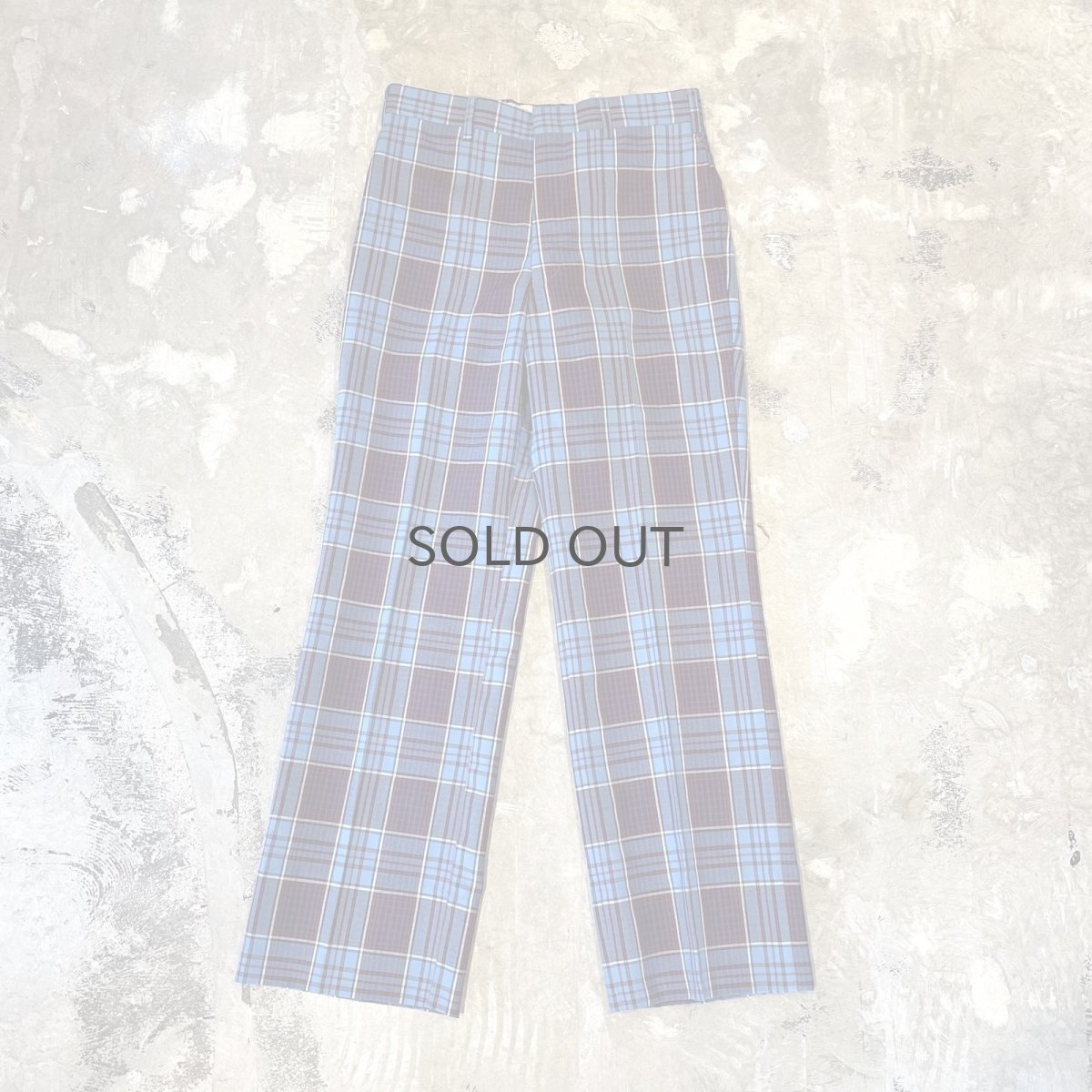 画像1: ALL OVER CHECK PATTERN STRAIGHT SLACKS / W30 (1)